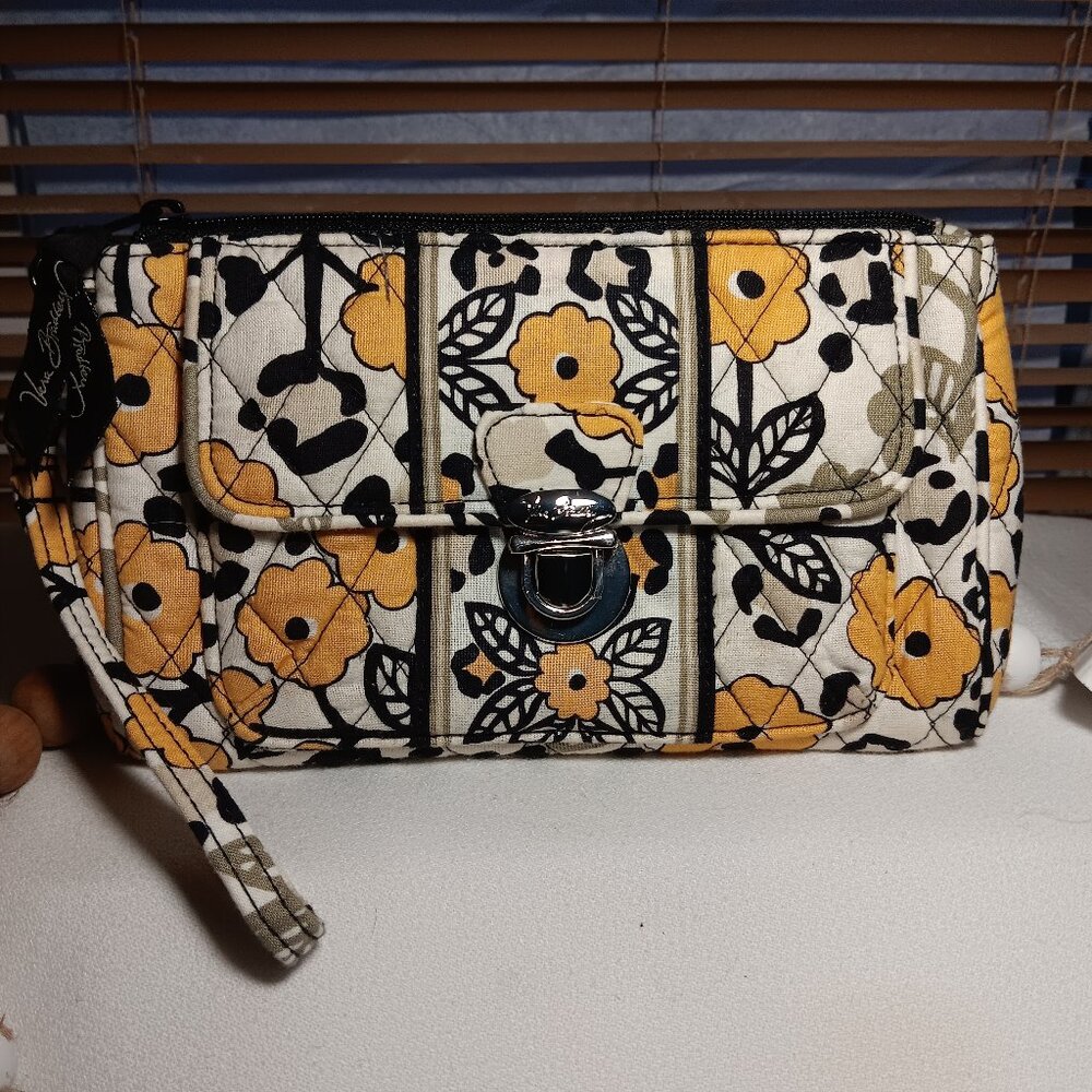 Vera Bradley Floral Wristlet Clutch | Quilted Zip Pouch | Everyday Grab-and-Go